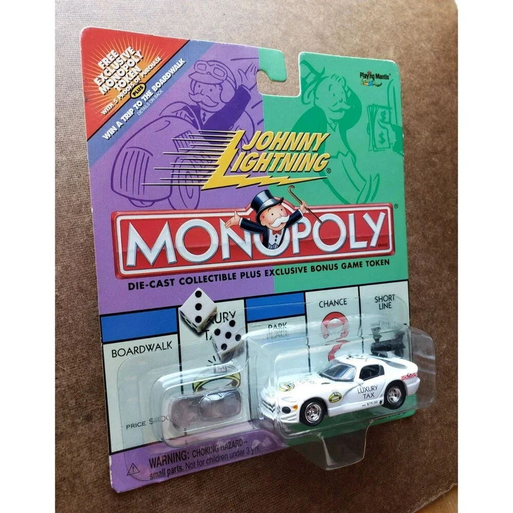 2000 Johnny Lightning LUXURY TAX DODGE VIPER White MONOPOLY KB TOY EXCLUSIVE 5SP